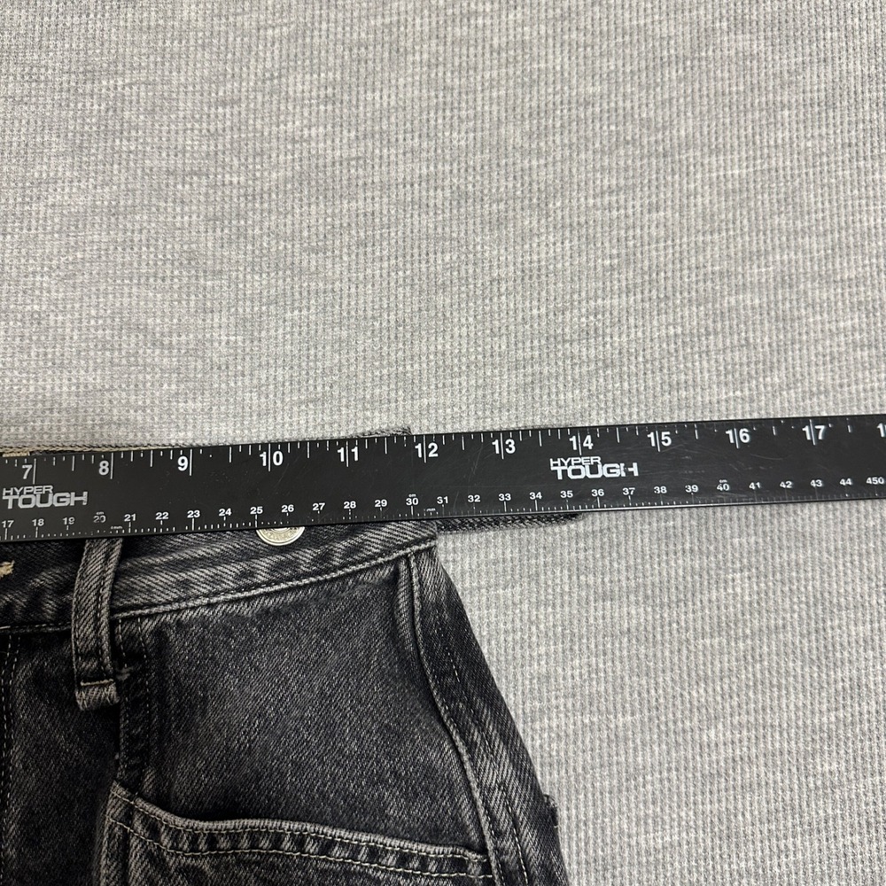 Topshop Balloon Boyfriend Jeans Washed Black W24 L24.5 High Rise Cropped Tapered - Picture 3 of 15